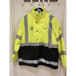 Tri-Mountain Mens Polyester 3-In-1 System Waterproof Safety Parka 8980